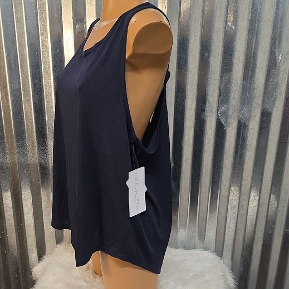 Athleta Navy Breezy Racerback Tank Top NWT! - Picture 2 of 6
